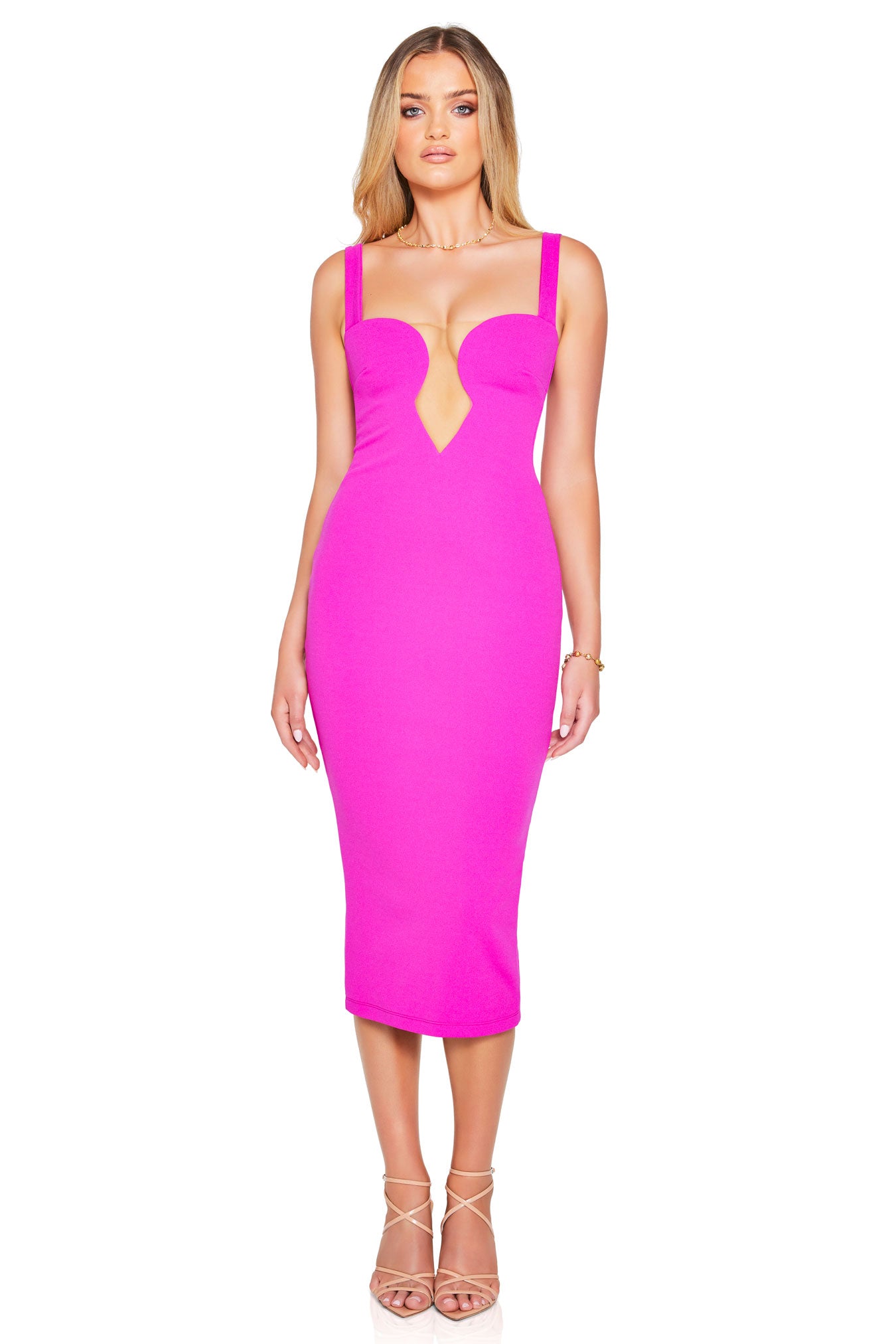 pink midi dress australia Minx Midi | Electric Pink | Made in Australia by Nookie the Label