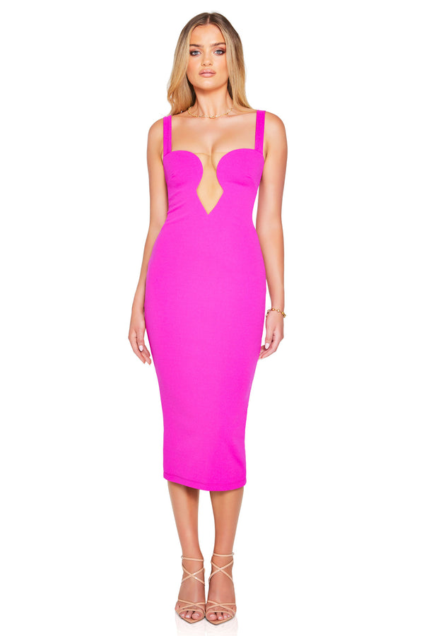 Minx Midi in Electric Pink by Nookie