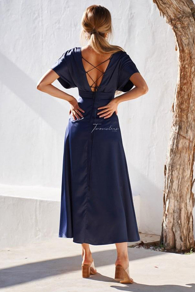 Navy Lilian Dress | Two Sisters the Label