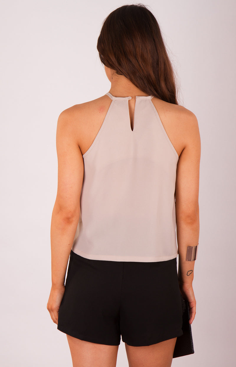 Style State Shorts, back view of the Jenny Lace Trim dress shorts.