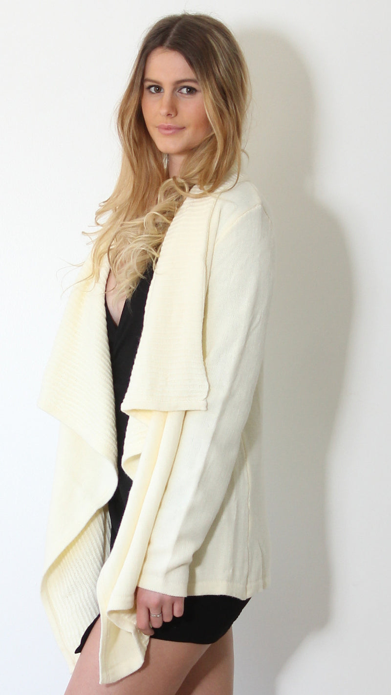 On a Whim Cardigan in Vanilla by Madison Square Clothing