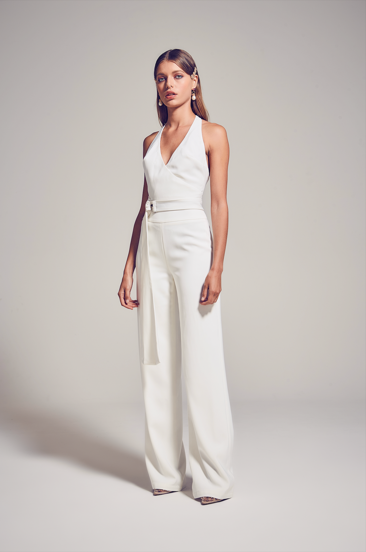Aspen Top & Shim Pants Set in Ivory | Kianna