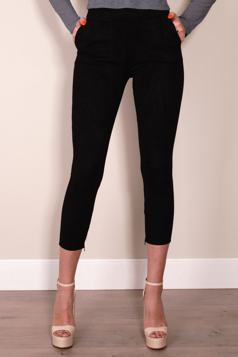 Star Ship Pants in Black by Passion Fusion Front Crop View