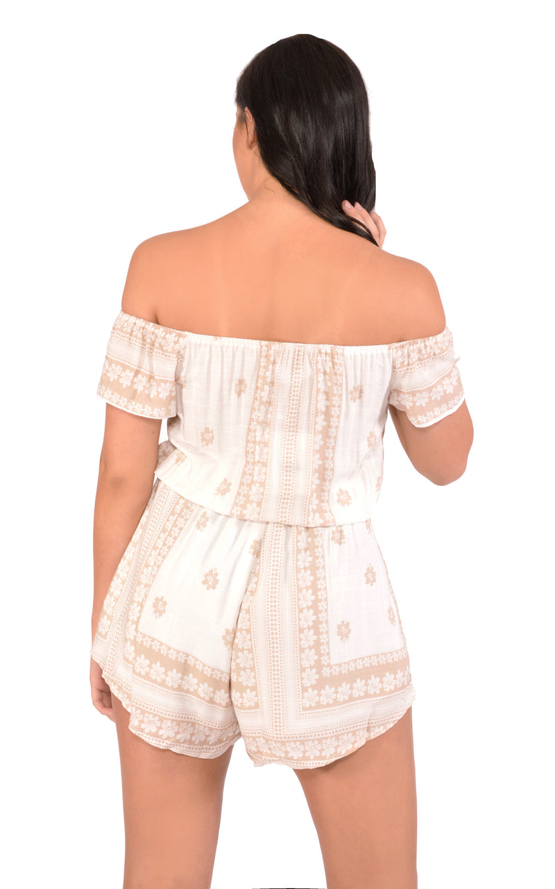 Reverse Official playsuit, back view of the strapless Pleasures Playsuit.