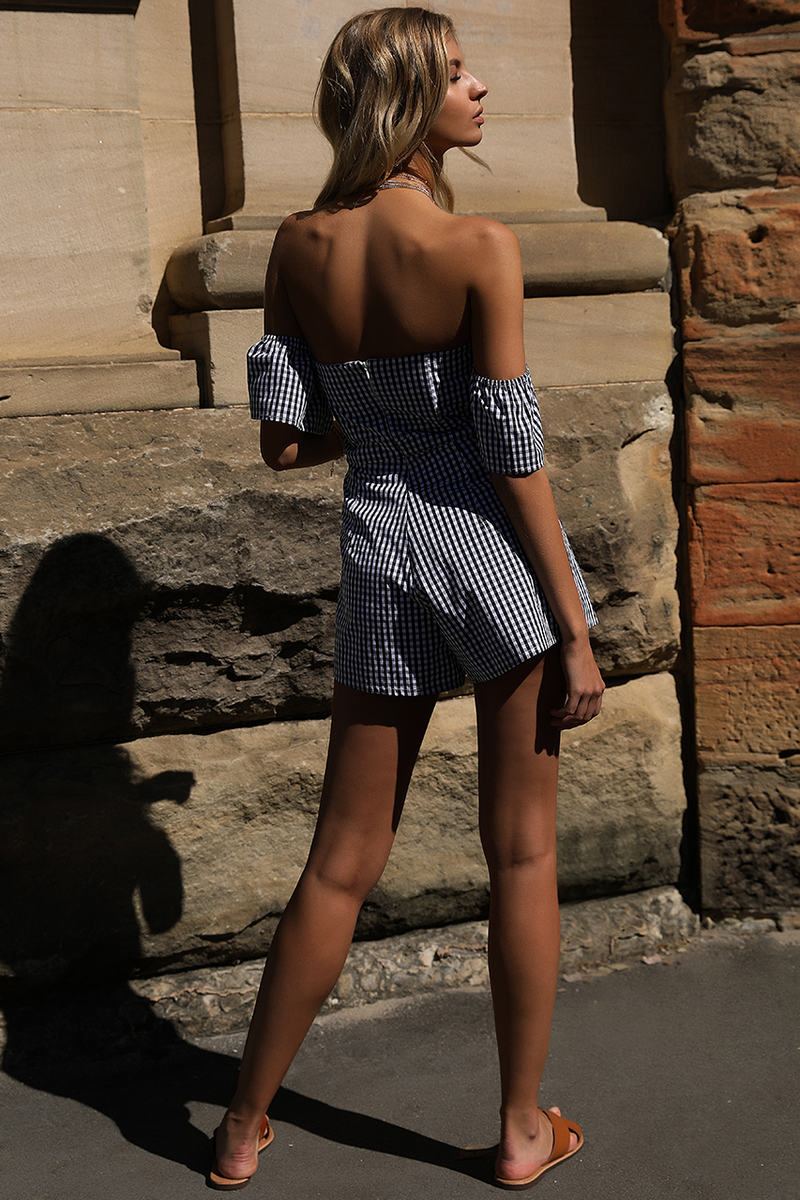 Paris Playsuit in Black by Runaway the Label back veiw
